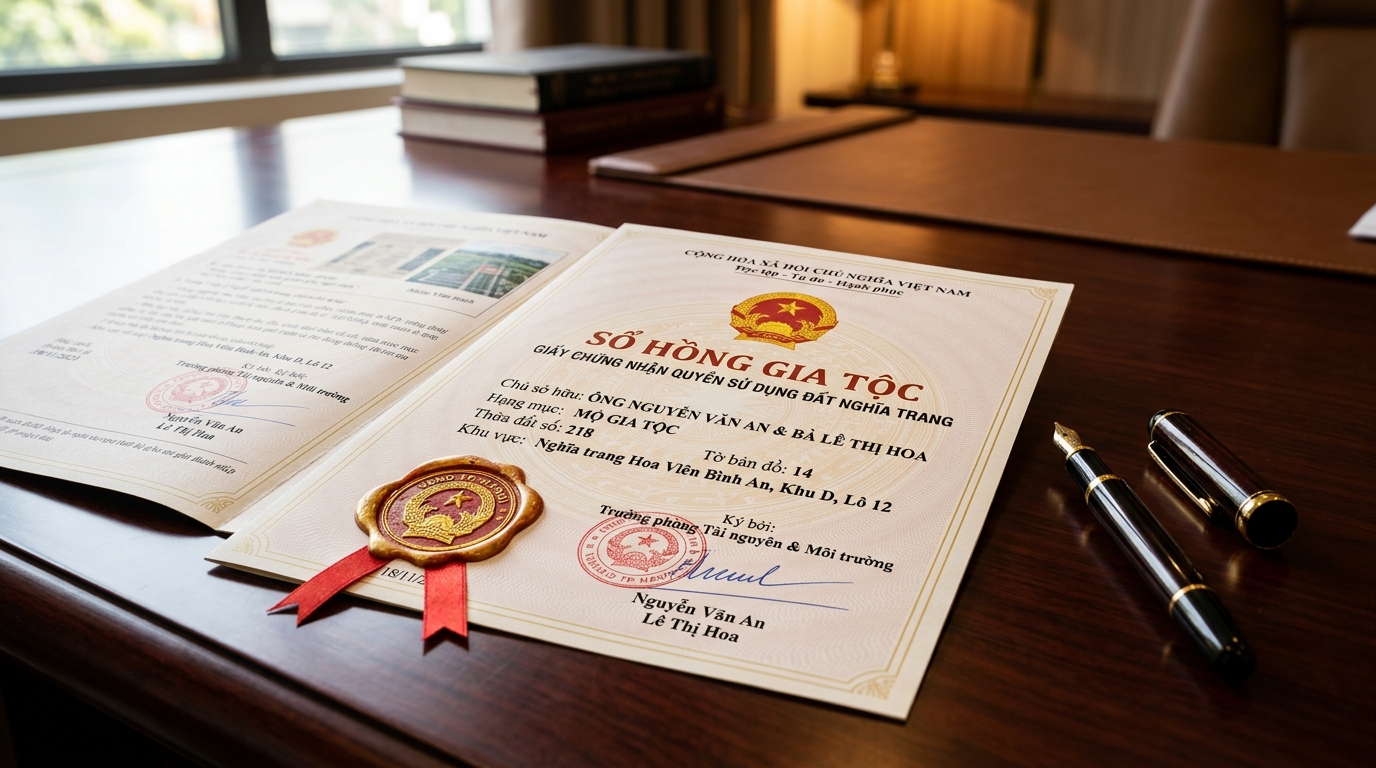 Hình ảnh minh họa bài viết Quy Định Mới Về Quản Lý & Sử Dụng Đất Nghĩa Trang Theo Luật Đất Đai Mới Nhất 2026: Sổ Hồng & Quyền Thừa Kế - Datnghiatrang.vn