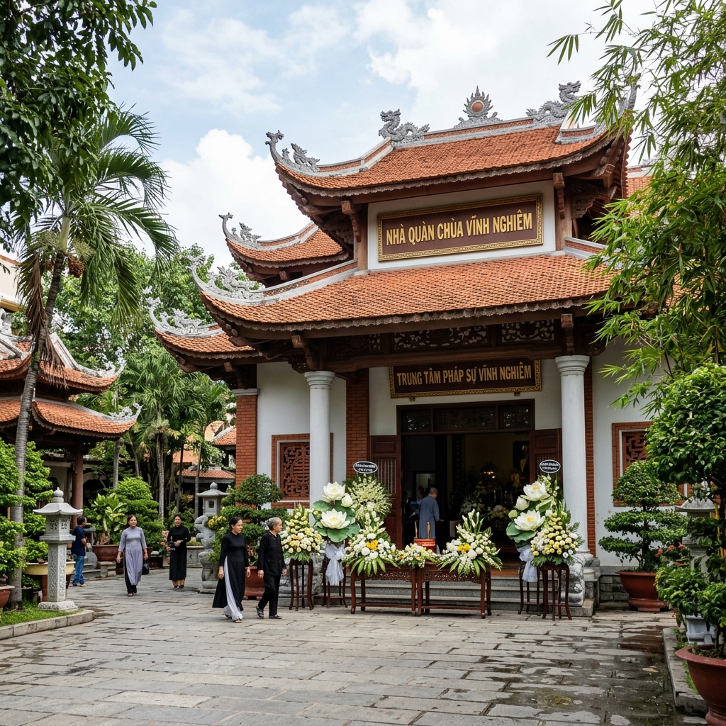 Hình ảnh minh họa bài viết Nhà Tang Lễ Chùa Vĩnh Nghiêm (Vãng Sanh Đường) - Địa Chỉ, SĐT Văn Phòng & Quy Trình - Datnghiatrang.vn